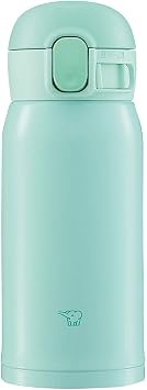 Zojirushi SM-WA36-GL Water Bottle, One-Touch Stainless Steel Mug, Seamless 0.36L Apple Green