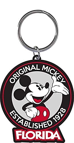 Porte-clés Mickey Vintage Disney en bois découpé au laser souvenir de Floride