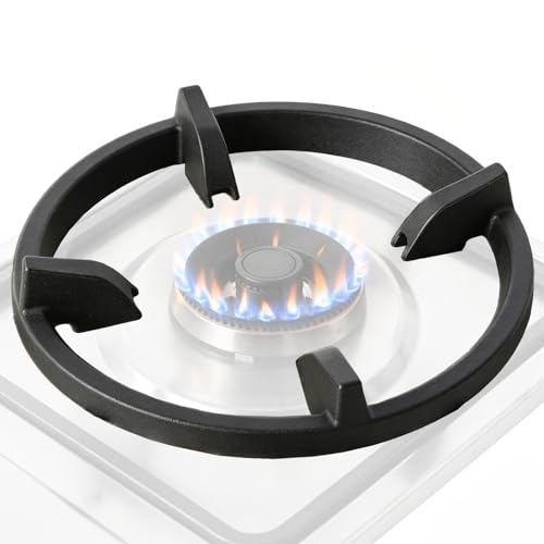 Wok Ring for Gas Stove 9 Inch Cast Iron Non-Slip Wok Support Ring for Samsung GE Cooktop Frigidaire Kenmore Thor Kitchen Bosch Kucht and More Gas Stove Stand Accessories 1 Pack
