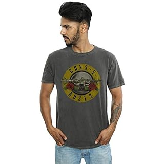Absolute Cult Guns N Roses Homme Bullet Logo Lavé T-Shirt - Les Beatles, Paul McCartney, John Lennon, RIngo Starr, George Harrison