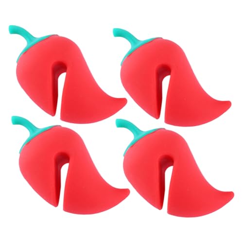 VALICLUD Dispositif Anti-débordement en Silicone 4pcs pour Casseroles Lève-couvercle, Résistant la Chaleur et Prise Confortable, Cuisine Préparation de Nouilles