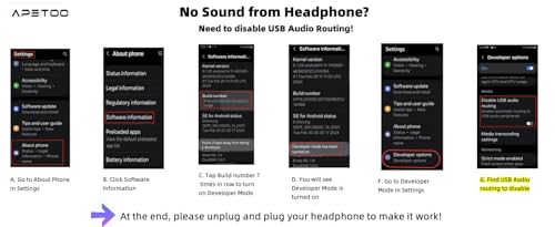 Apetoo APETOO-0083 Usb C Headphones For Samsung Galaxy S24 Ultra S23 Fe S22 S21 A35 Note20 10+ Flip Fold,Magnetic Wired Earbuds Noise Isotiolan In-Ear Type C Earphones thumb #8