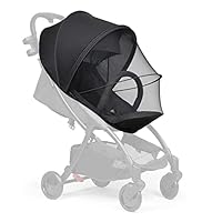 Beberoad Love Universal Stroller Sun Shade & Mosquito Net – 2-in-1 Baby Stroller Cover with UV Protection & 2-Way Zipper for Infant Carriages, Prams, and Travel Strollers (Black)