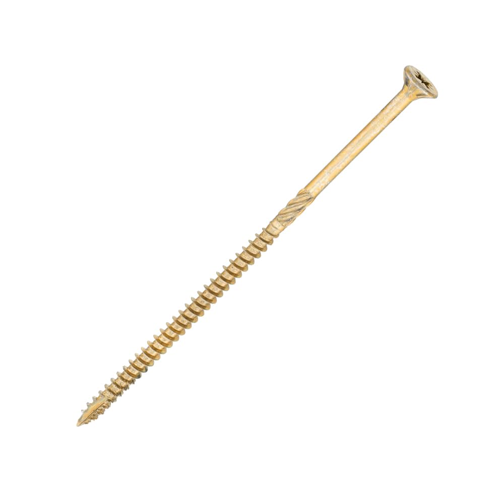 SiDAX Performance | Structural Timber Screws | PoziDrive | Countersunk | Yellow Zinc | 5.0 x 120mm | Box 100 pcs (STS01-050120)