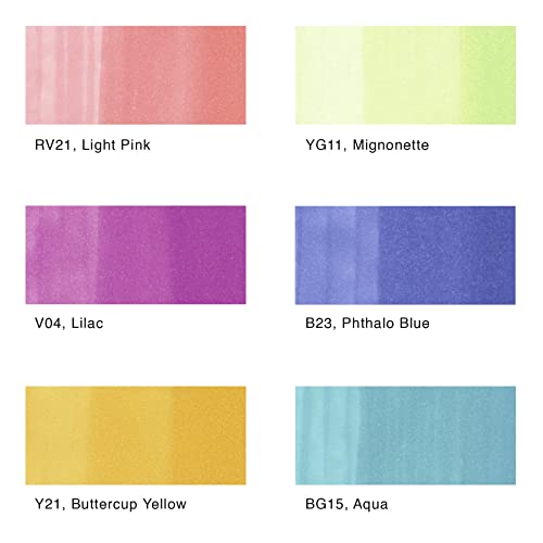 Marqueurs COPIC Ciao Set Pastels de 6 feutres Twin à double pointe - 2