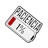 Divertente 1% pazienza rimanente spilla in metallo resistente all'usura distintivo in metallo elegante regalo leggero per amici famiglia multiuso decorazione