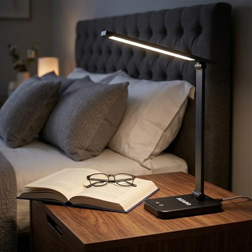 Image of AGARO Regal Study Table Lamp, 5W LED Desk Light, USB Type-C, Touch Control, Different Bright Modes, Touch Dimmer, 180 Adjustable Foldable Design, Energy Efficient, Eye-Friendly, for Study & Bed Room