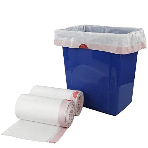 Doryh 8 Gallon Drawstring Garbage Bags, White Kitchen Trash Bags, 120-Count