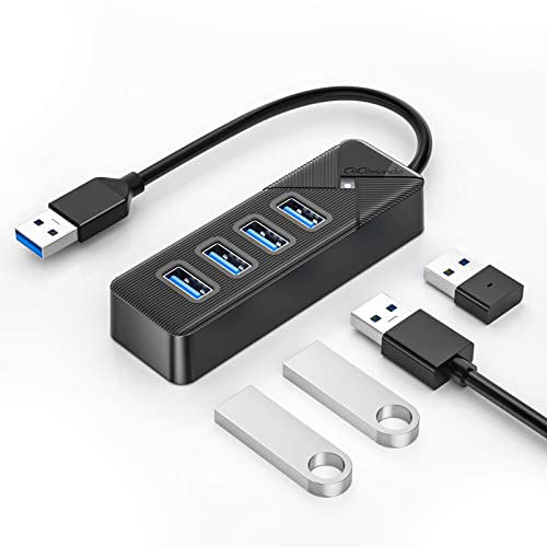 Hub USB 3.0, Multi USB Splitter 4 Porte per Laptop, Trasferimento dati Veloce Distributore USB 3.0 (Cavo da 15 cm) Compatibile con MacBook, PS4, Surface Pro, Flash Drive, Mobile HDD, Nero - Hub USB - Immagine 7