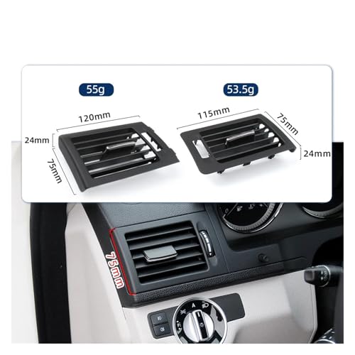 Panneau de sortie d'aération avant W204 orientable et robuste pour Classe C - 2