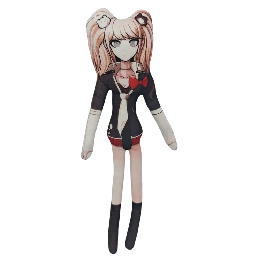 Zhongkaihua Enoshima Junko Plush Figure Soft Stuffed with Twistable Human-Shaped Funny Ornaments Anime Pillow Throw Decorations 28CM