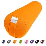 Sol Living Yoga Bolster Pillow for Restorative Yoga Meditation Bolster 100% Cotton Cylindrical Meditation Cushion Firm Cushion Bolster Washable Cover for Balance Support Asana Poses