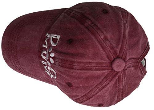 Image of OASCUVER Denim Fabric Adjustable Dog Mom Hat Fashion Distressed Baseball Cap for Women