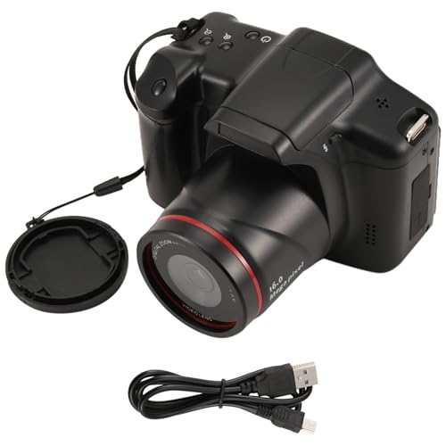 Rastapulz Tragbare -Vlog-Kamera Fotografie 16-Facher Digitalzoom 1080P HD-Spiegelreflexkamera Anti-Shake-Fotokameras für Live-Stream