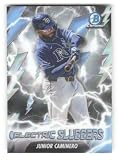 2026 Bowman Electric Sluggers #ES-4 Junior Caminero Tampa Bay Rays MLB Baseball Trading Card