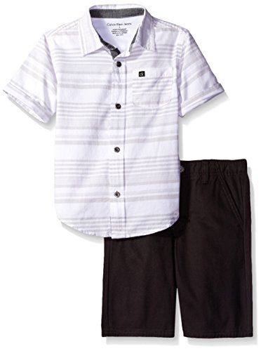 Calvin Klein Boys' Boys 2 Pieces Shirt Short Set - Printed