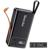 Portable Power Station Generator Large Lithium Battery with 110V AC Plug in Output 60W Type-C Laptop Home Backup Outdoor Emergency, Black