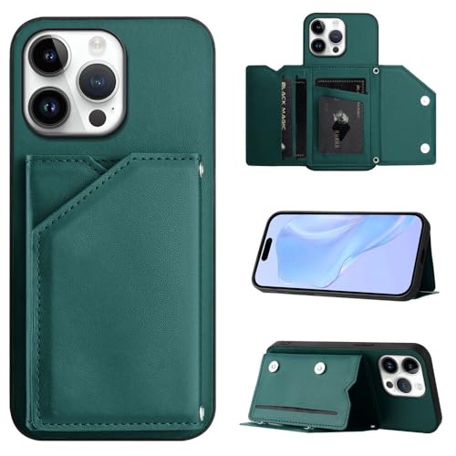 Étui iPhone 12 vert foncé anti-rayures pour ranger vos cartes