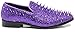 SPK09 Men's Vintage Spike Dress Loafers Slip On Fashion Shoes Classic Tuxedo Dress Shoes (11 D(M) US, Purple)