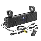 BOSS Audio Systems BRT18A ATV UTV Sound Bar System - 18 Inches Wide, IPX5 Rated Weatherproof, Bluetooth, USB, Amplified, 4-inch Speakers, 1 Inch Tweeters, Easy Installation for 12 Volt Vehicles