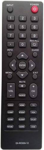 ALLIMITY DX-RC02A-12 Remote Control Replacement for Dynex TV DX-15E220A12 DX-19E220A12 DX-22L150A11 DX-24L150A11 DX-26L150A11 DX-32E150A11 DX-37L130A11 DX-40L150A11 DX-L19-10A DX-L32-10A