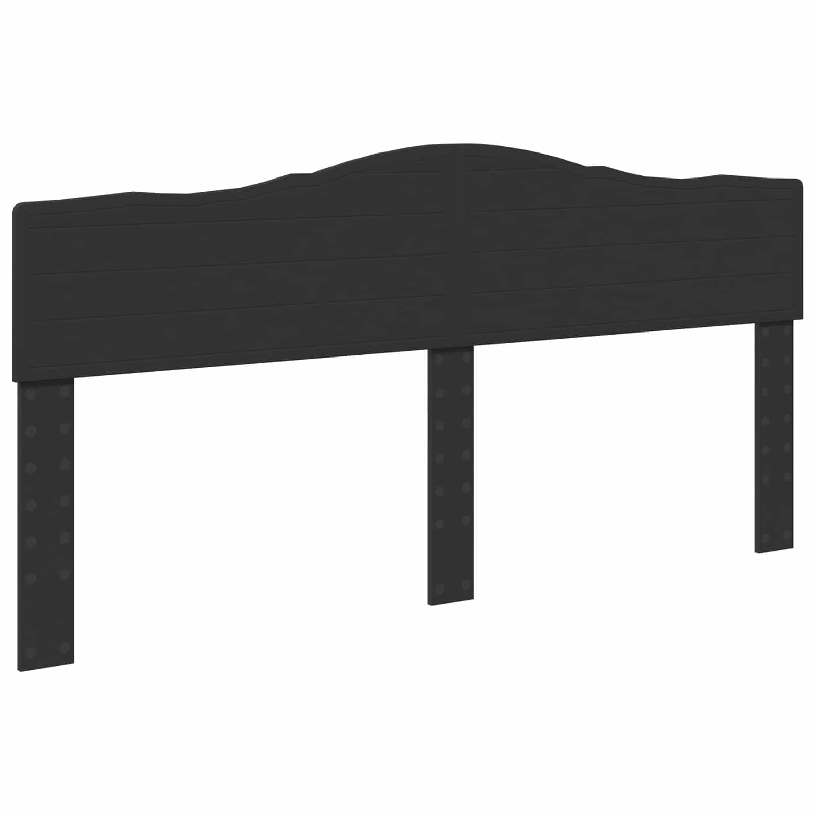 Cadre de lit en pin massif noir 180 x 200 cm