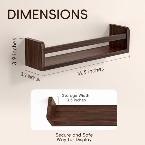 image for Lizgaho Floating Wall Nursery Book Shelves for Bedrooms Kids 16.5 Inch