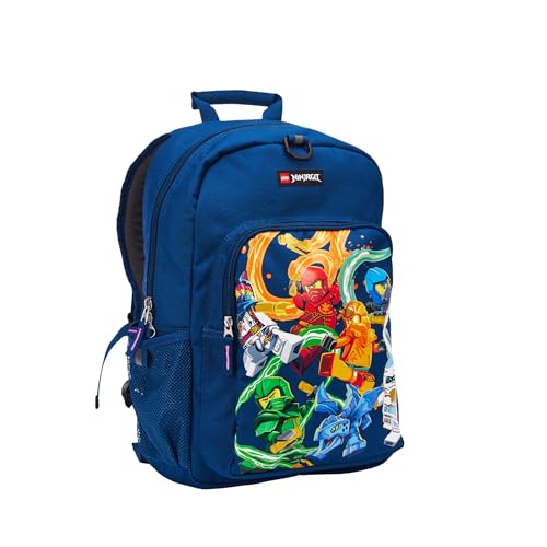 LEGO NINJAGO Kids School Backpack Bookbag for Travel On-the-Go Back to School Boys and Girls with Adjustable Padded Straps and Fun patterns Stronger Together