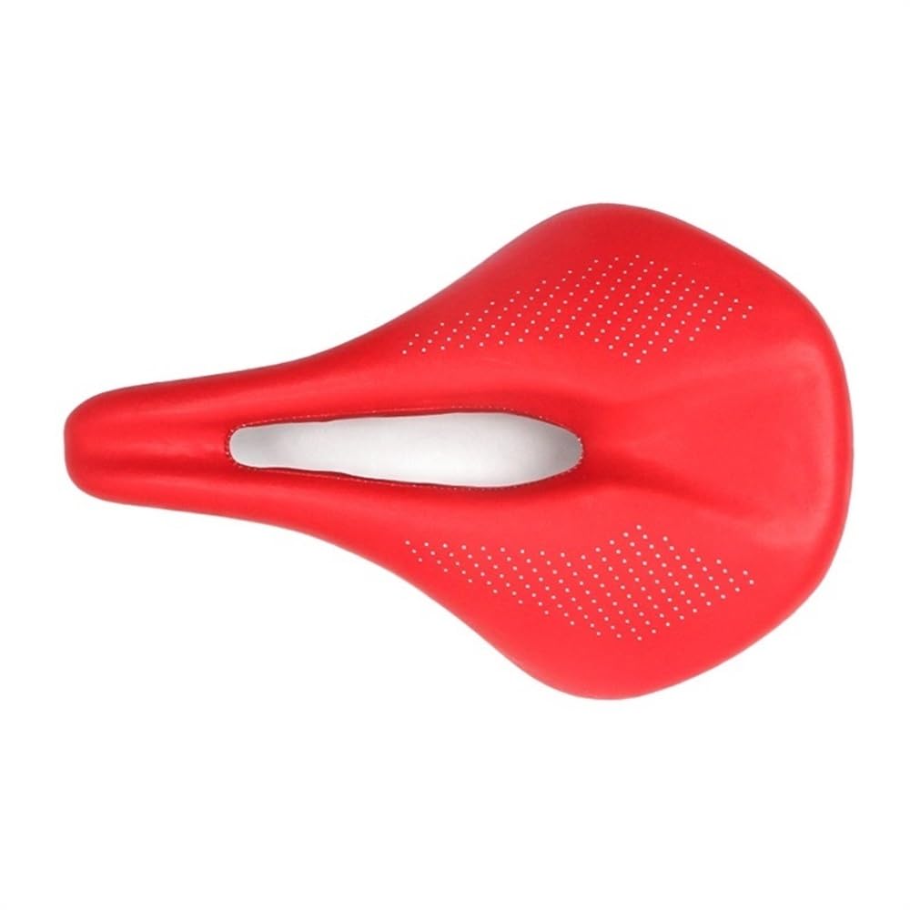 Sella Bici Sella a sella in fibra di carbonio ultraleggera MTB MTB Mountain Bike Bicycle Saddle for Man Cycling Seltle Trail Races Accessori for sedili Sellino Bici ( Color : Red 155-black logo )