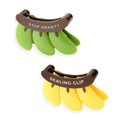 Set 2 imanes decorativos forma banana amarillo y verde