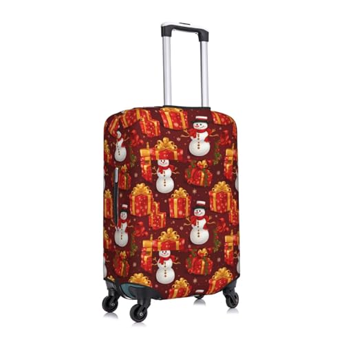 Merry Christmas Snowman Print Elastic Washable Baggage Protector Universal Suitcase Cover Travel Luggage Cover3