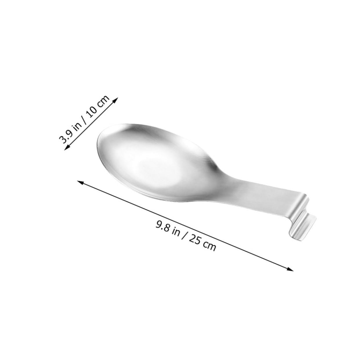 Repose-cuillère 6 Pièces en Acier Inoxydable Argenté de Table