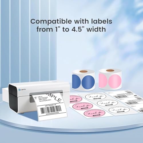 Image of BRONTIX Thermal Printer 4x6 inch Shipping Label | Adjustable Label Printer Machine | 203 DPI | Barcode Printer Machine with 152mm /s Printing Speed