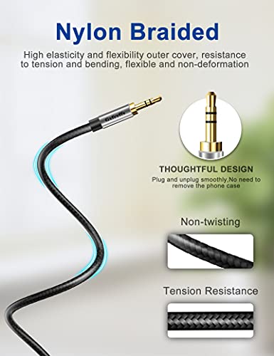 Aux-Kabel Gxfcyffs 3,5mm Klinke auf 6,35mm Klinke 5 Meter