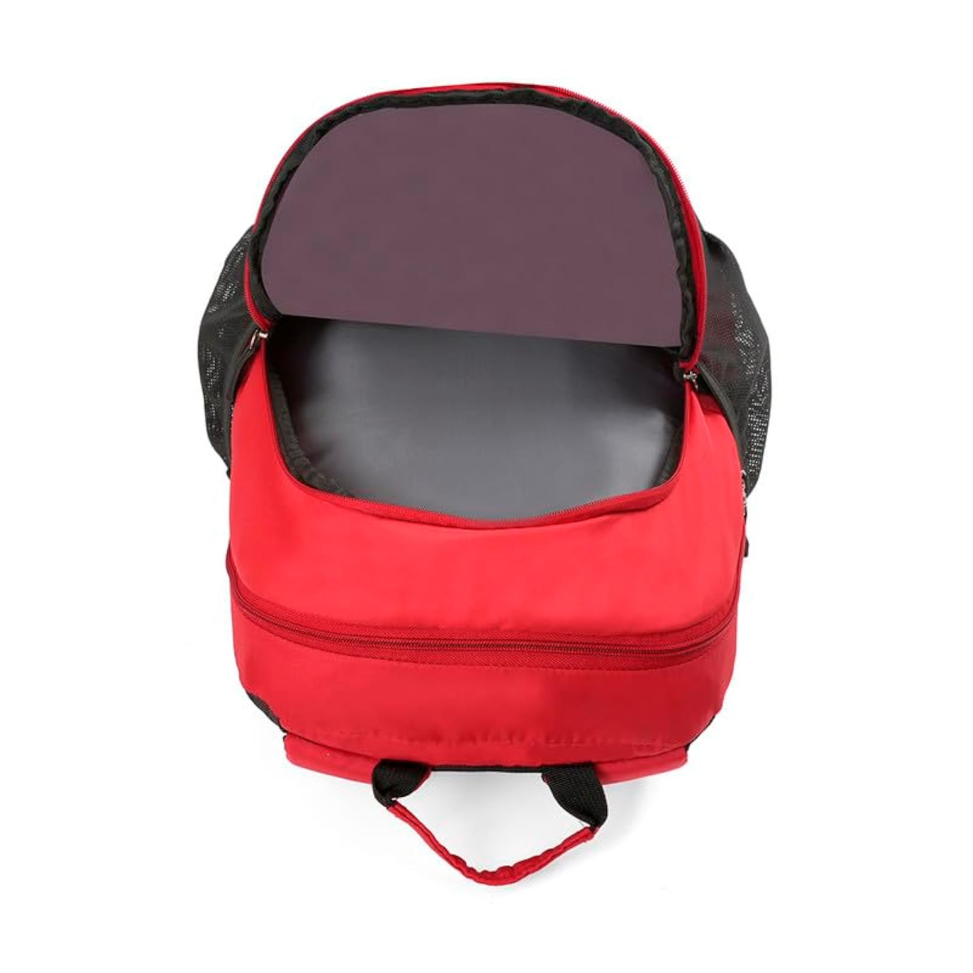 Red Casual Backpack, Unisex Polyester 17L