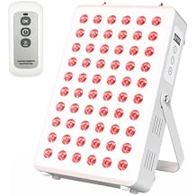 Red Light Panel for Body and Face, 660nm Red 850nm and Near Infrared, Remotcontrol 60 LEDs Red Light Therapy Panel, Used to Promote Sleep, Improve The Body, Relieve Muscle Fatigue E-300-Wtite