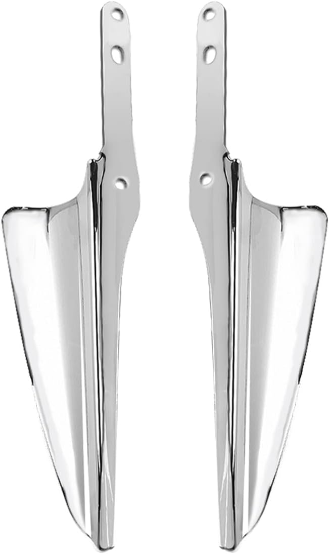 Motorcycle Front Fork Mount Wind Deflectors Windshield Fit for Harley Touring Road King Street Glide Electra Glide 1995-2023 CVO, Front Fork Mount Fit for Touring FLHT FLHR FLHX 1995-2023 Chrome