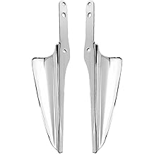 Motorcycle Front Fork Mount Wind Deflectors Windshield Fit for Harley Touring Road King Street Glide Electra Glide 1995-2023 CVO, Front Fork Mount Fit for Touring FLHT FLHR FLHX 1995-2023 Chrome