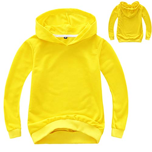 Betadog Boys’Sweatshirt Pullover Hoodie Girls Hoodie Sweatshirt Kids Cartoon Pullover Sweatshirt (Yellow, 4-5 Years)3