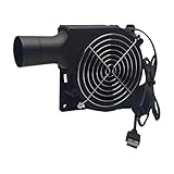 JINPIAOPIAO USBブロワー 5V 3速調節可能 遠心ファン 3ギア 可変速度 アウトドア キャンプ BBQ イグニッション用