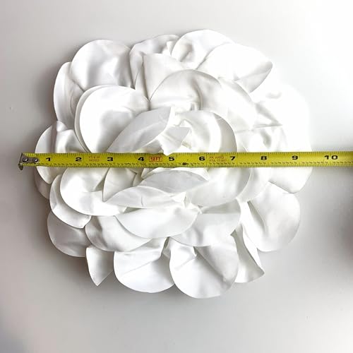 Image of Heyiwell Large Satin Fabric flower for Brooch Pin Wedding Party Dance Dress Suit Clothes Head Hair Accessories DIY Decor 9.45 inchInch