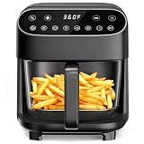 Electactic 5QT Glass Air Fryer, PFAS Free & Non Toxic, Coating-Free