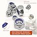150 PCS Metric Nylon Insert Lock Nuts, M4 M5 M6 Lock Nuts Assortment, Stainless Steel Nylon Bolts for Home Automotive Industrial