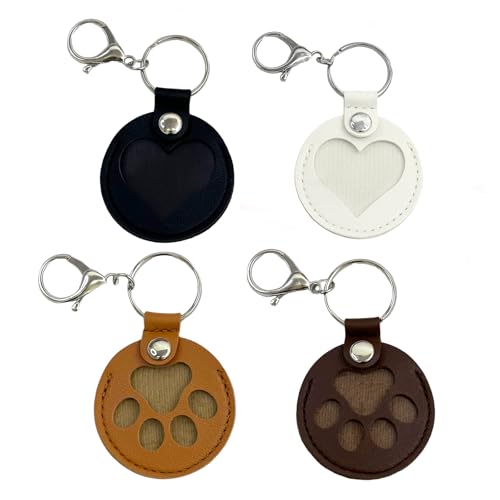 Mecmbj 4pcs Llavero Pelo Mascota, Llavero Recogedor de Pelo de Perro, con Diseño de Pata, Regalo Conmemorativo para Los Amantes de Los Gatos y Los Perros