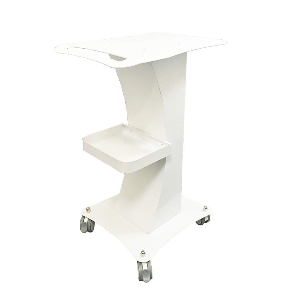 Chariot de beauté en acier avec panier de stockage mobile et roues à frein