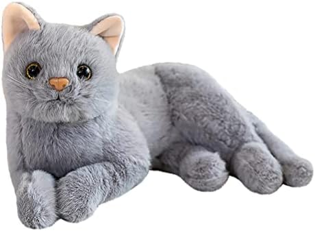 TOYANDONA 12 Inches Cat Plush Toy Stuffed Animal Lifelike Cats Doll Kitten Farm Animals Stuffed Toys Birthday Gifts for Kids Boys and Girls