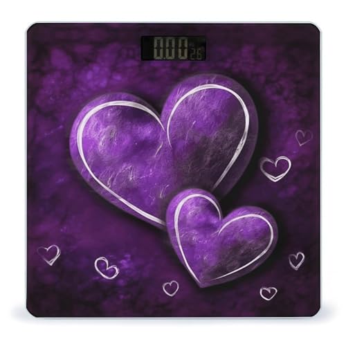 Báscula digital Purple Hearts alta precisión hasta 180 kg miniatura 1