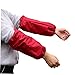 FIXOSHEE 2 Pairs Oilproof Cuff Covers Kitchen Cleaning Tool Arm Sleeve Protectors for Cooking Dishwashing Elastic Design for Easy Wear Red Color Suitable for Adults