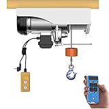 WUK Mini polipasto eléctrico con Control Remoto inalámbrico, 12 m Polipasto eléctrico Duradero 450/600/950 W Carretilla elevadora eléctrica 100-400 kg Herramienta de elevación eléctrica