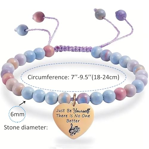 Music Lover Merchandise Bracelets, Singer Quotes Merch made of Natural Stone, Jewelry Gifts For Singer Fans, Besties, Friends2